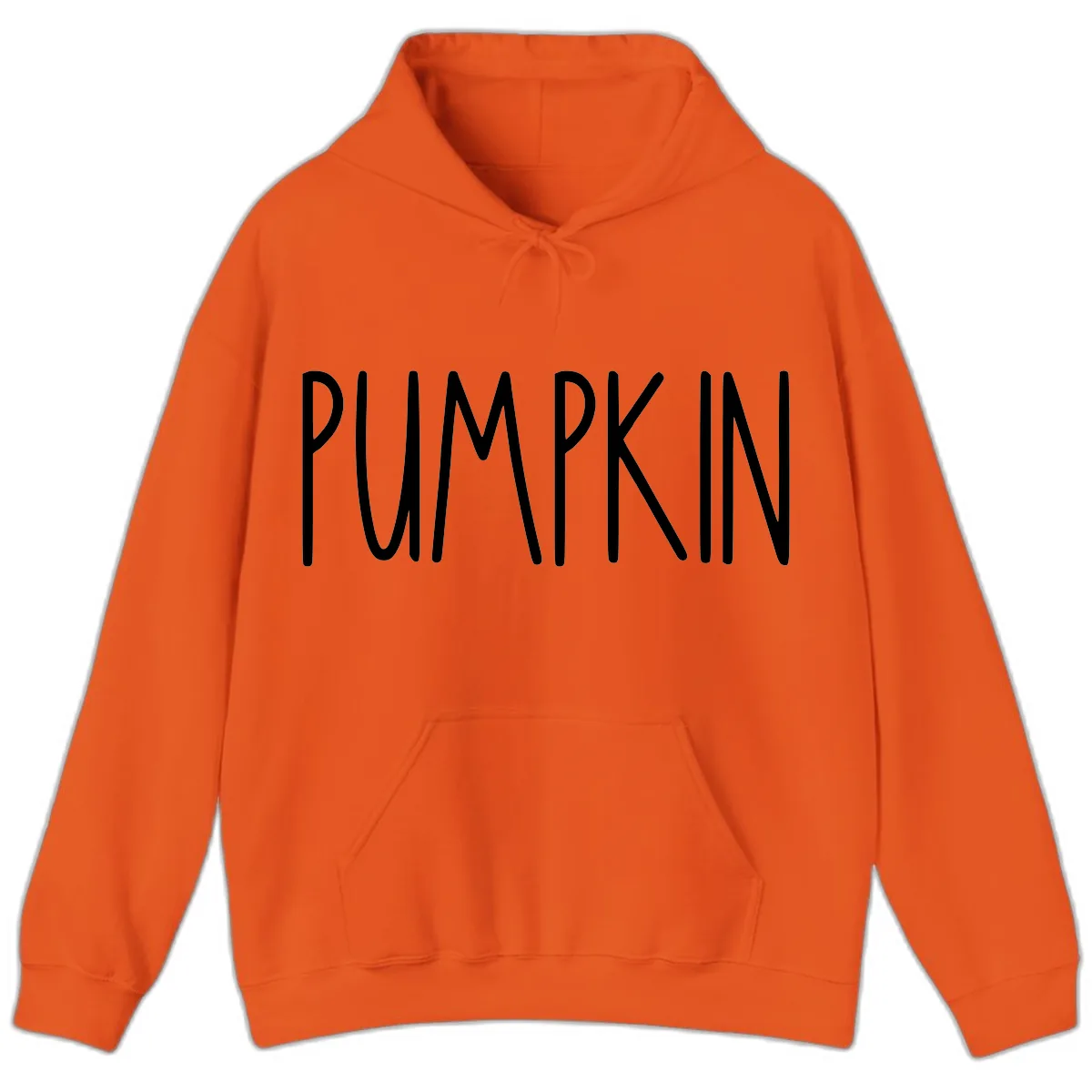 Pumpkin Patch Text Design Hoodie in Orange