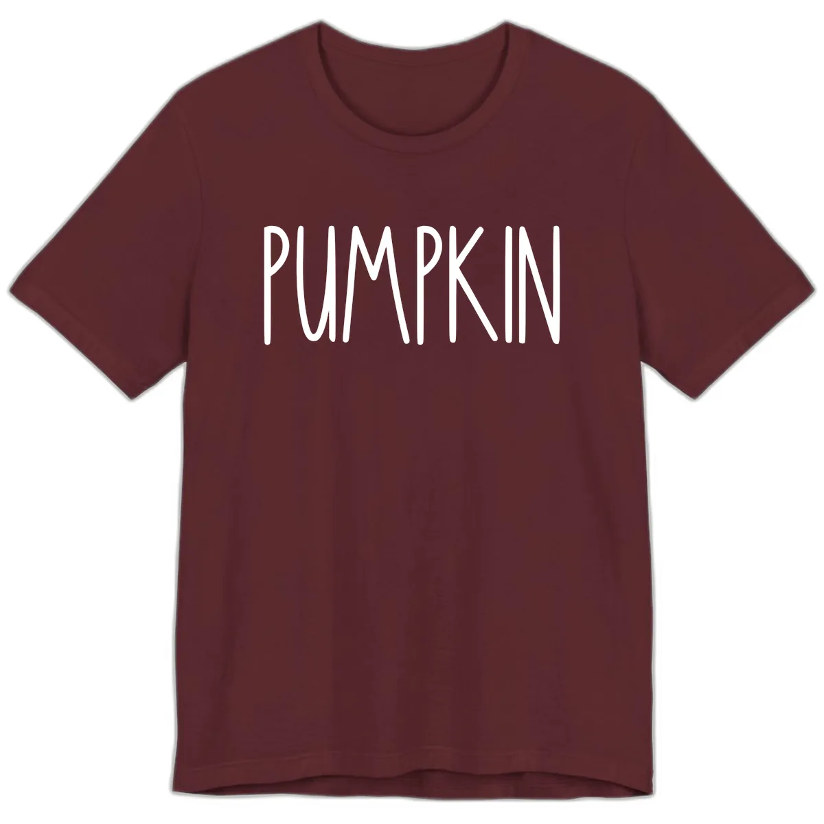 Pumpkin Patch Text Design Premium T-Shirt in Maroon