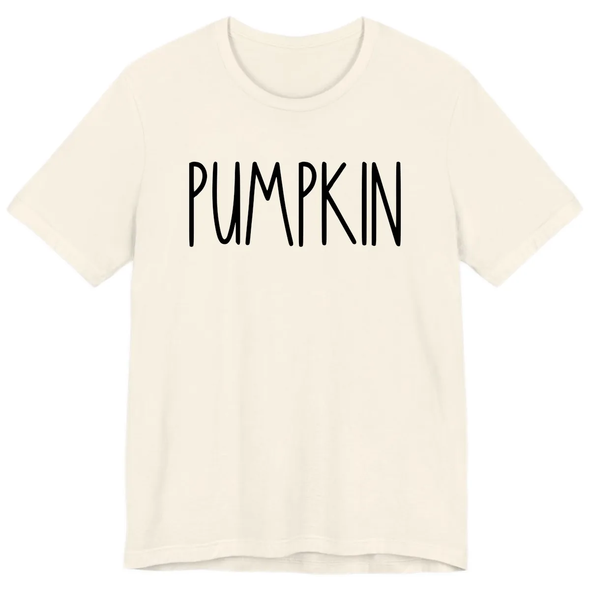 Pumpkin Patch Text Design Premium T-Shirt in Natural