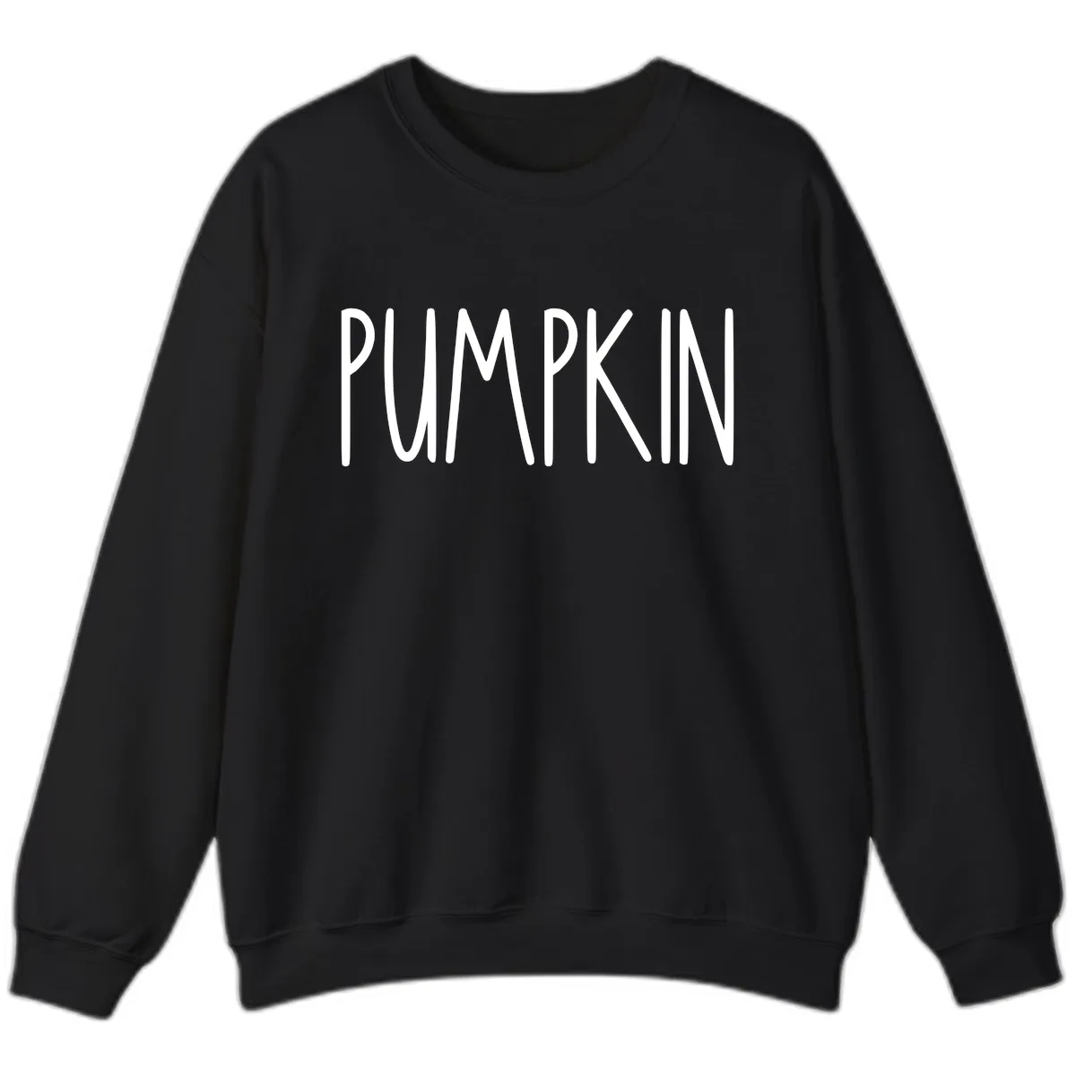 Pumpkin Patch Text Design Sweatshirt in Black