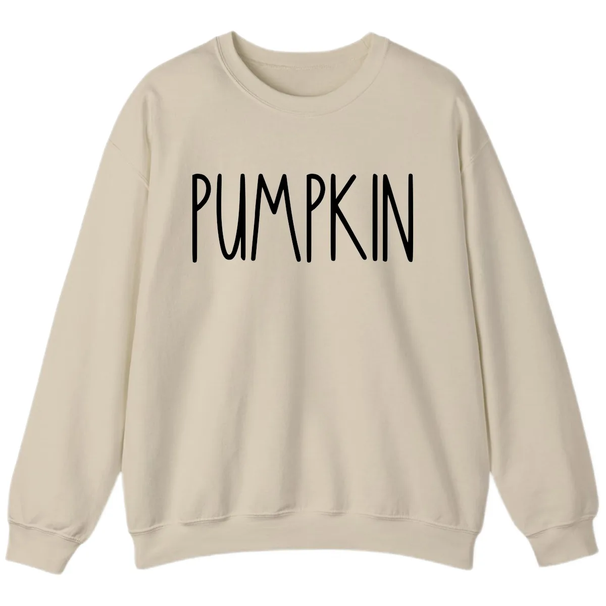 Pumpkin Patch Text Design Sweatshirt in Sand