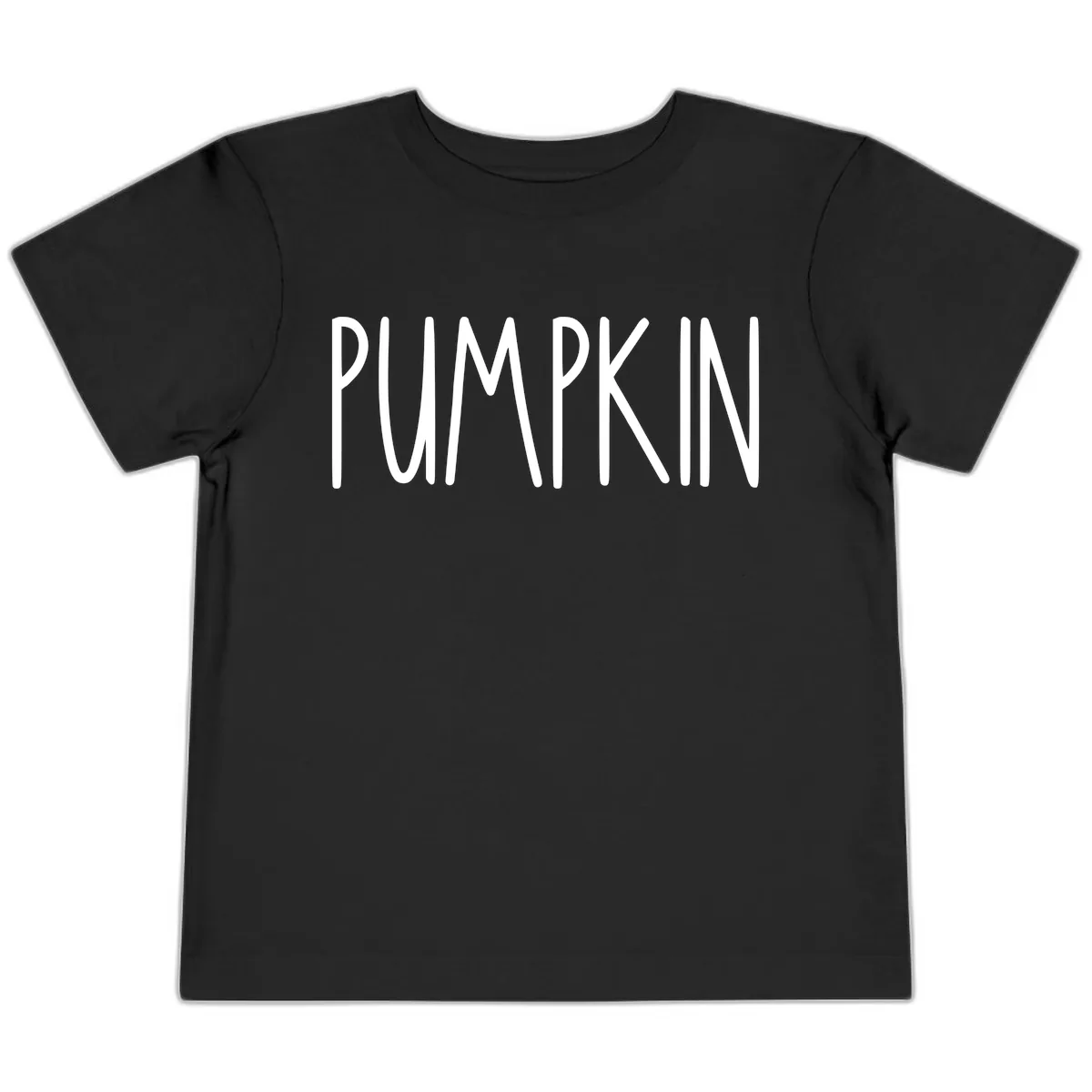 Pumpkin Patch Text Design Toddler T-Shirt in Black