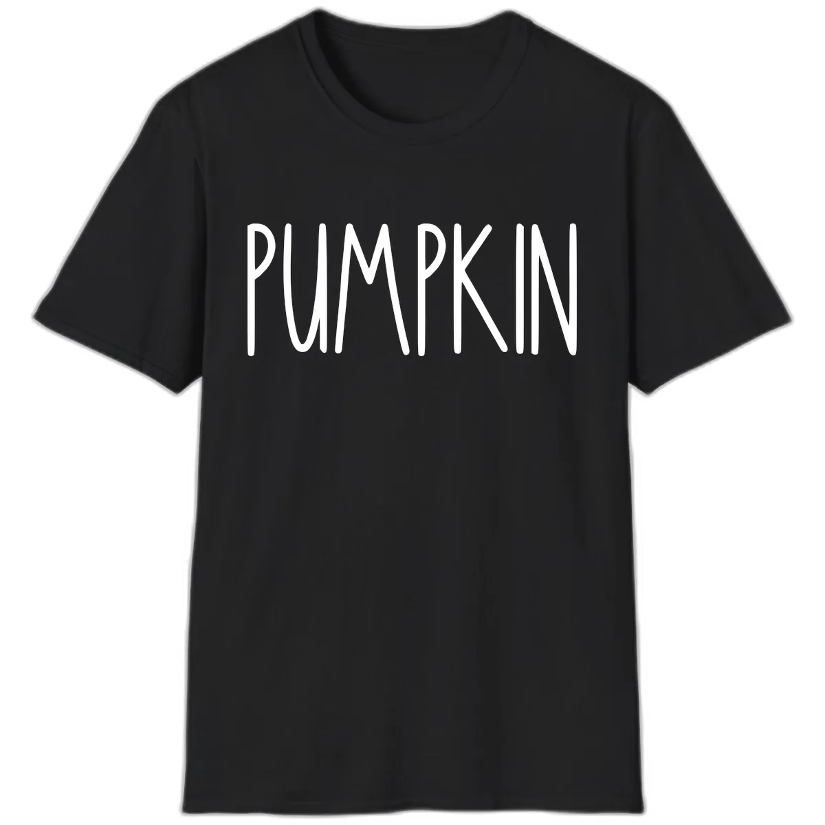 Pumpkin Patch Text Design T-Shirt in Black