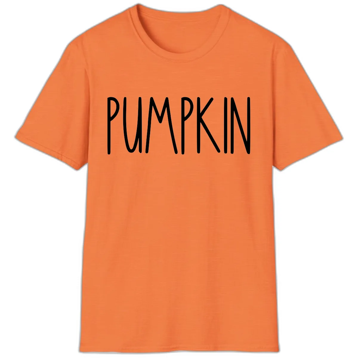 Pumpkin Patch Text Design T-Shirt in Heather Orange