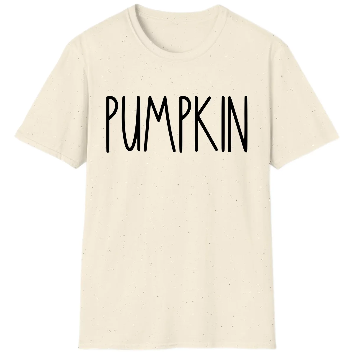 Pumpkin Patch Text Design T-Shirt in Natural