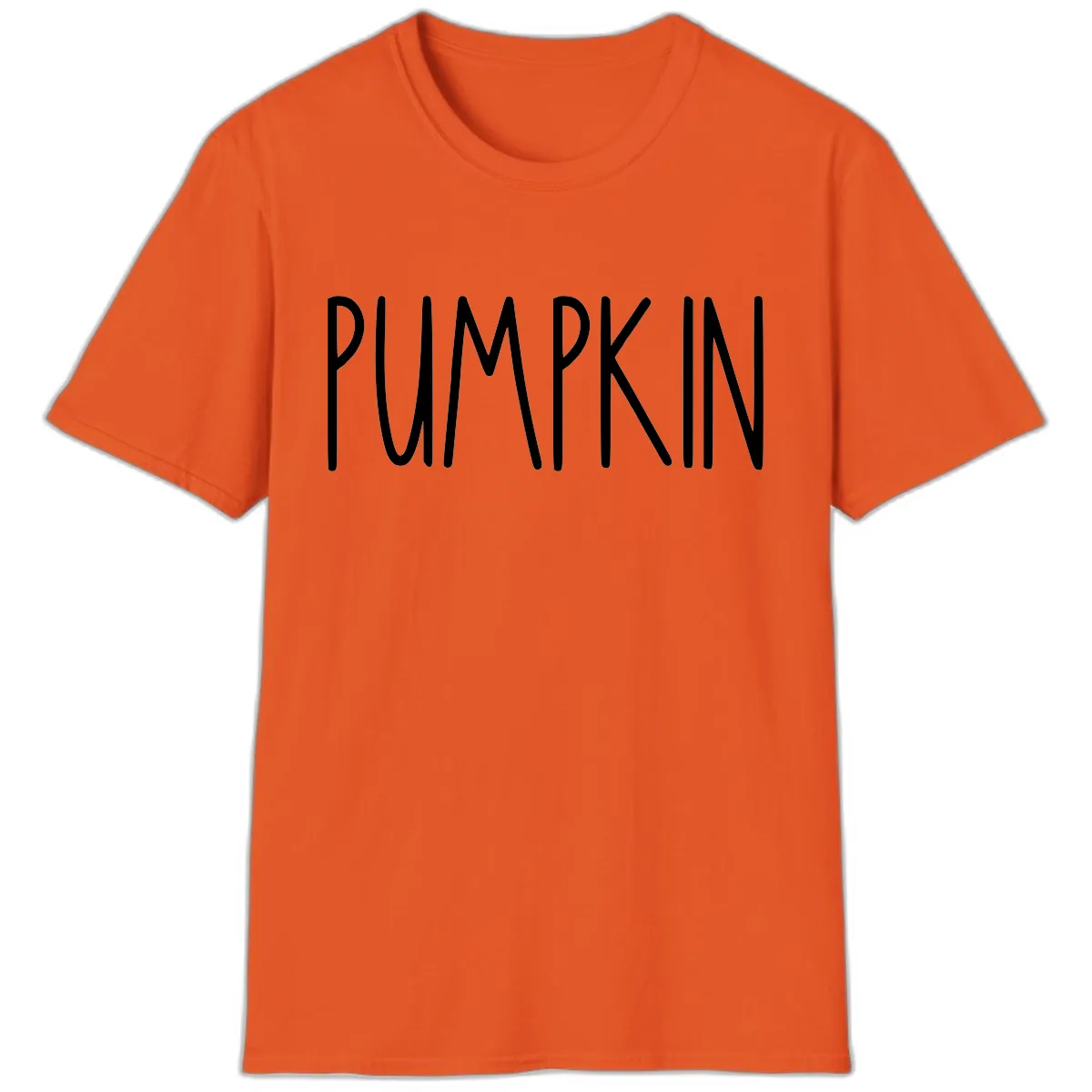 Pumpkin Patch Text Design T-Shirt in Orange