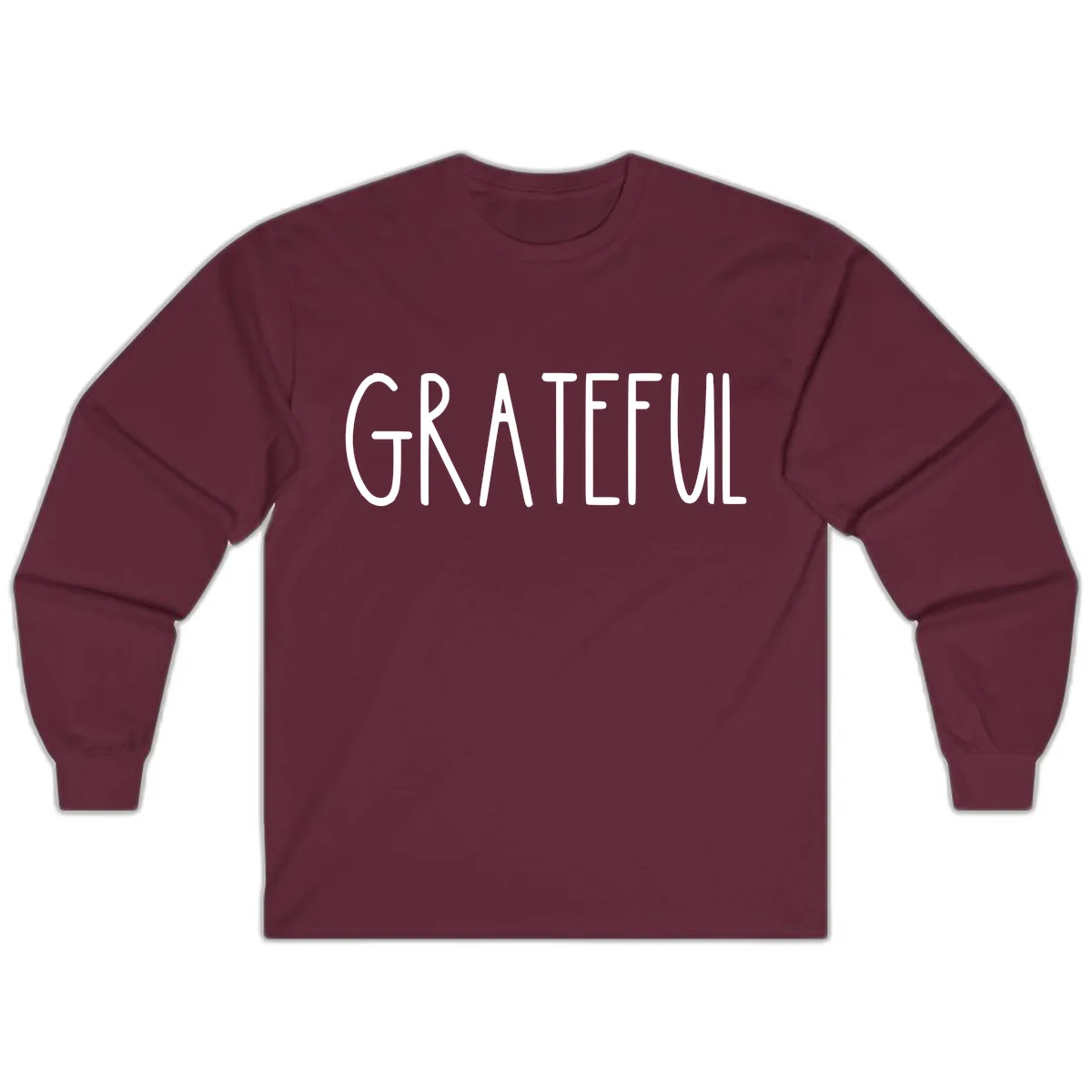 Grateful Long Sleeve in Maroon