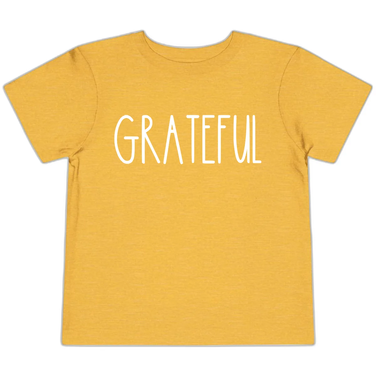 Grateful Toddler T-Shirt in Heather Yellow Gold