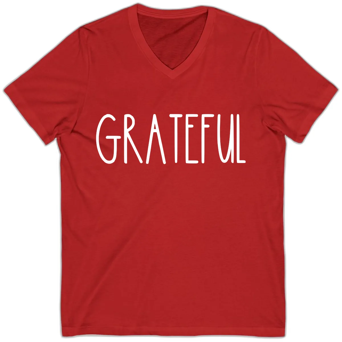 Grateful V-Neck in Red