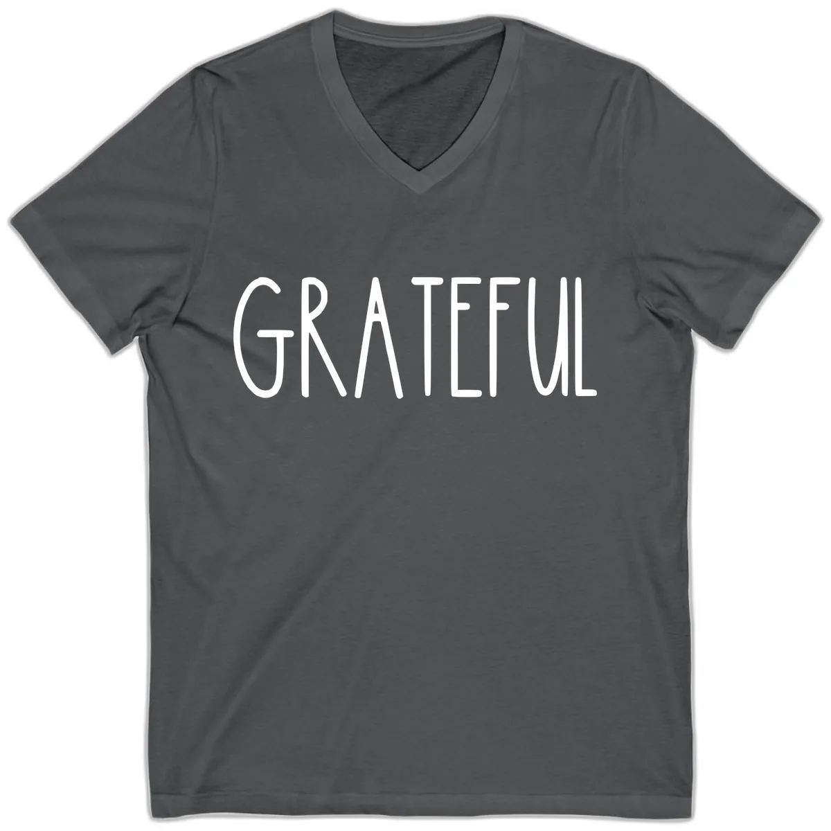 Grateful V-Neck in Asphalt