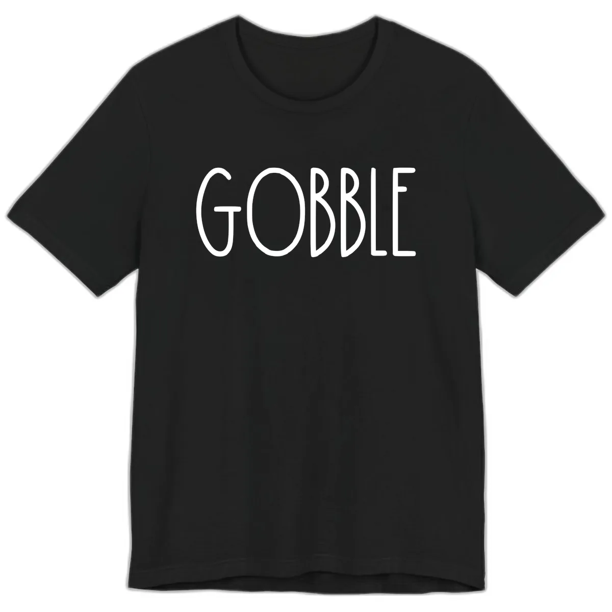 Gobble Funny Thanksgiving Word Premium T-Shirt in Black