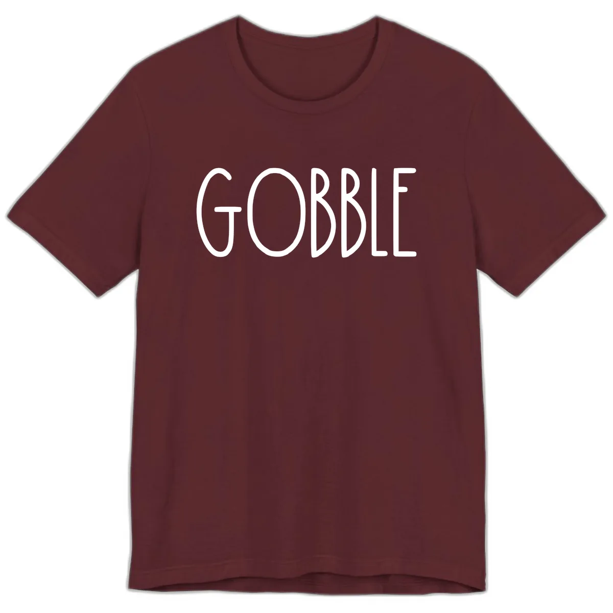Gobble Funny Thanksgiving Word Premium T-Shirt in Maroon
