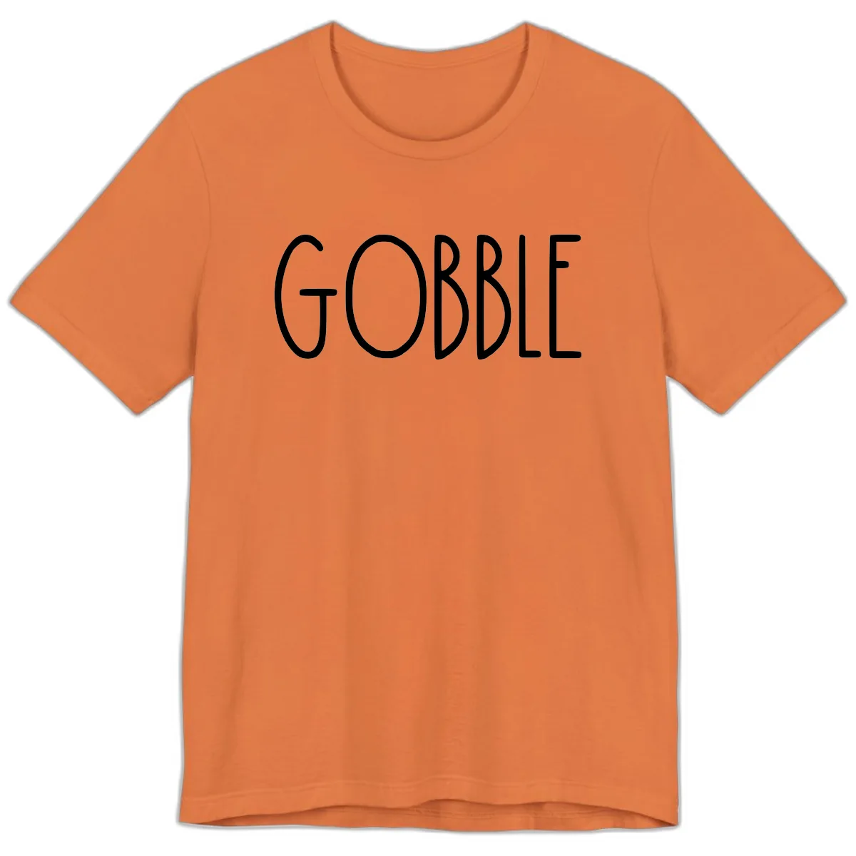 Gobble Funny Thanksgiving Word Premium T-Shirt in Burnt Orange