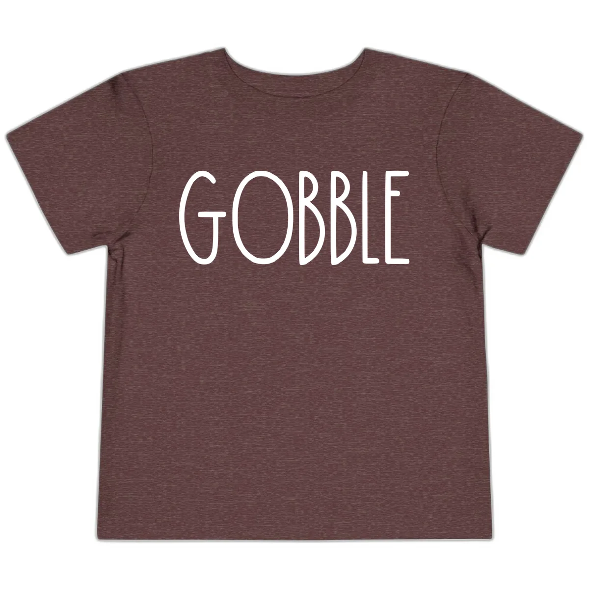 Gobble Funny Thanksgiving Word Toddler T-Shirt in Heather Maroon