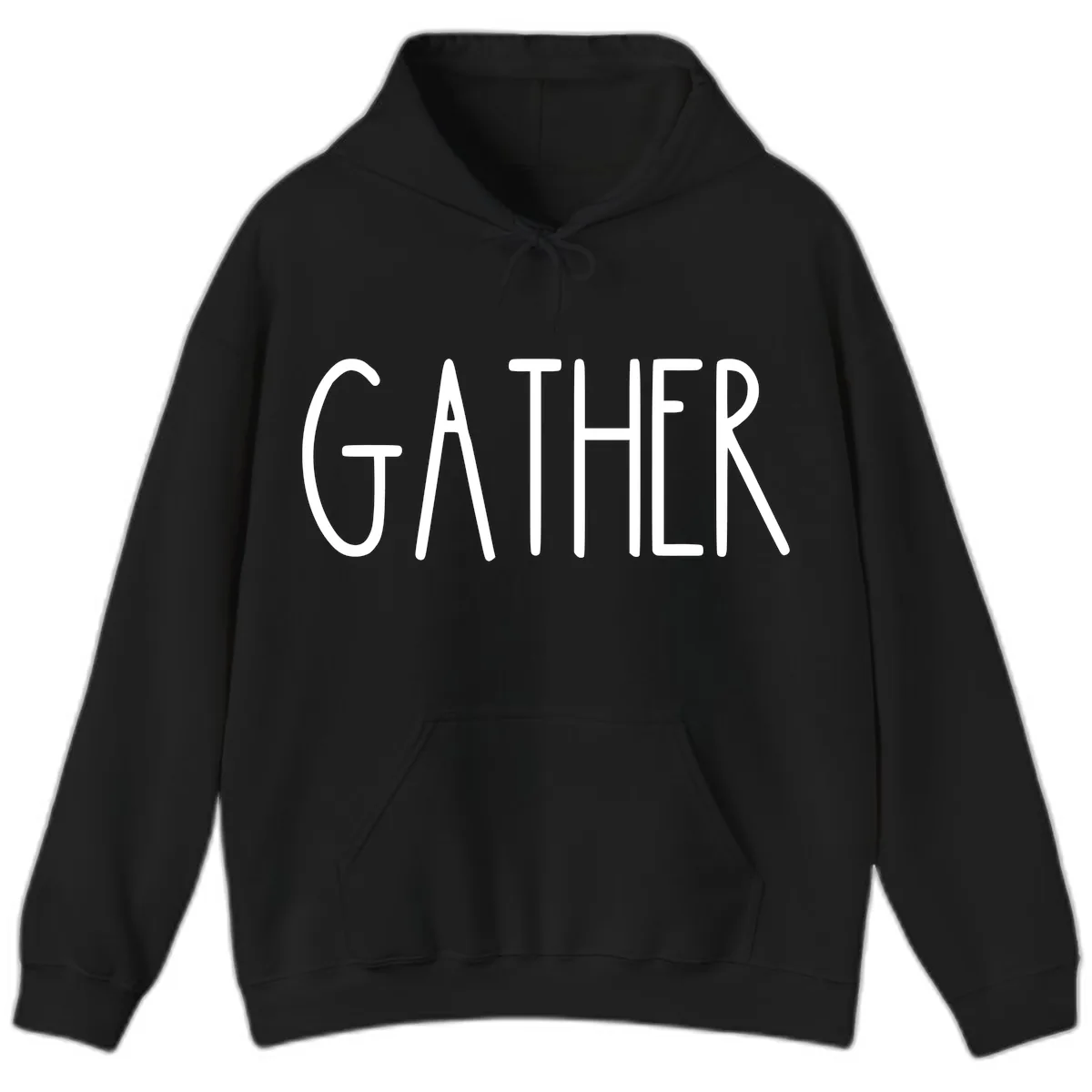 Gather Together Family Dinner Hoodie in Black