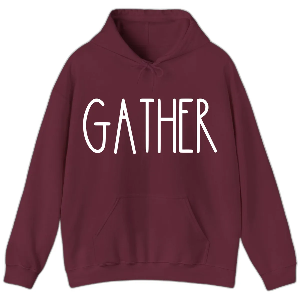 Gather Together Family Dinner Hoodie in Maroon