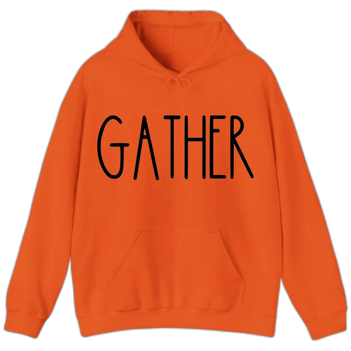 Gather Together Family Dinner Hoodie in Orange