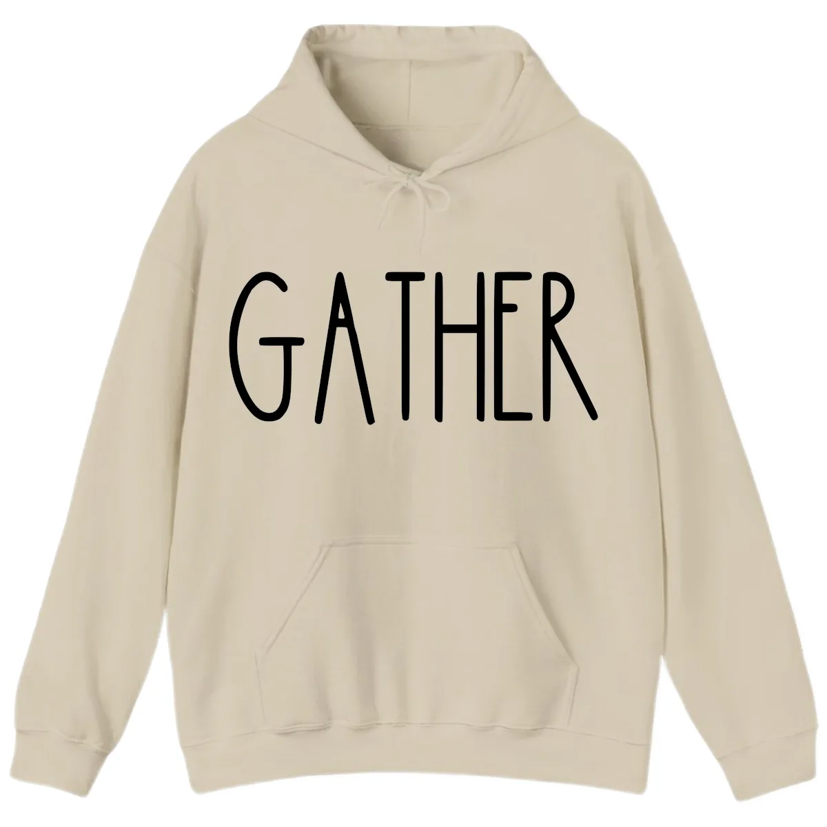 Gather Together Family Dinner Hoodie in Sand