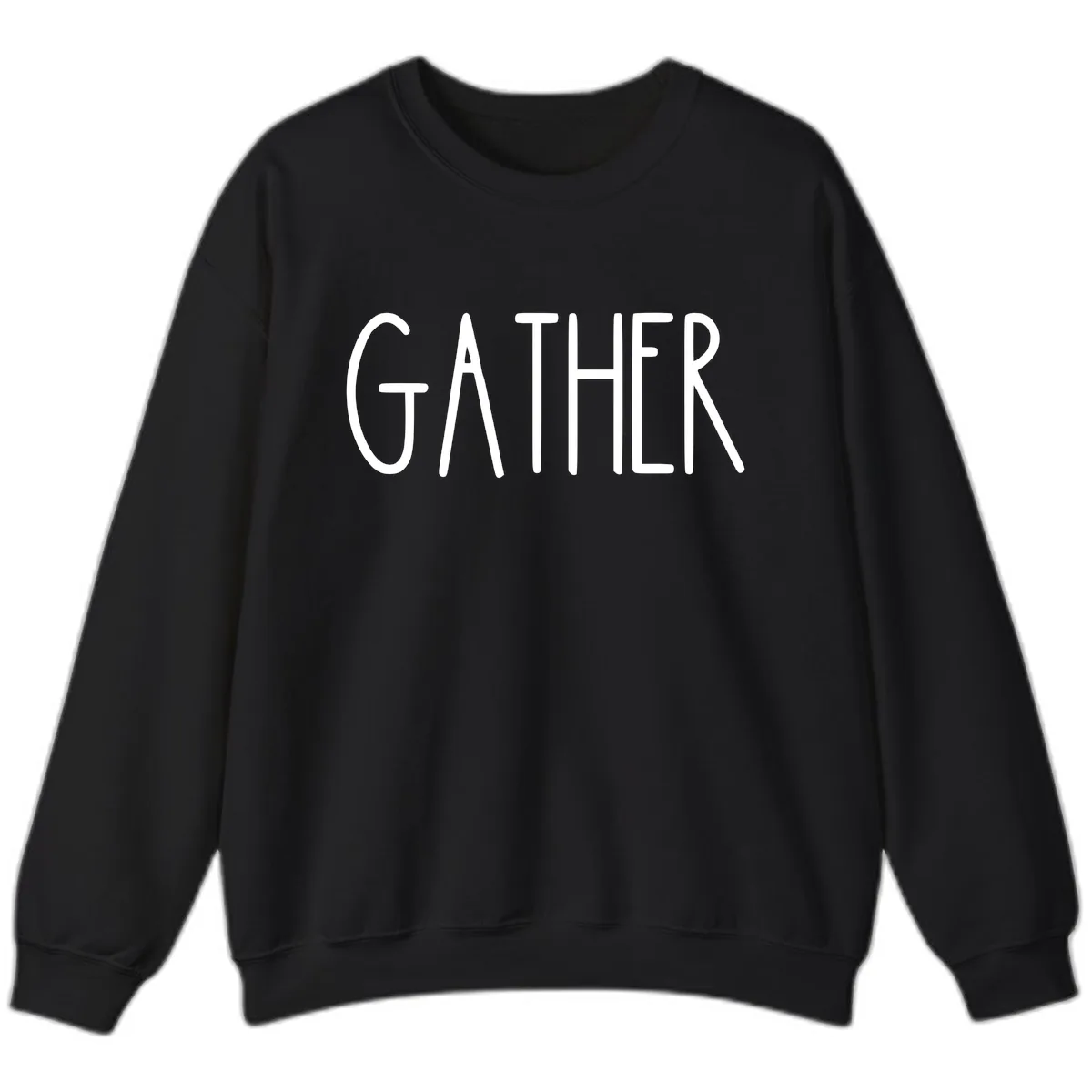 Gather Together Family Dinner Sweatshirt in Black