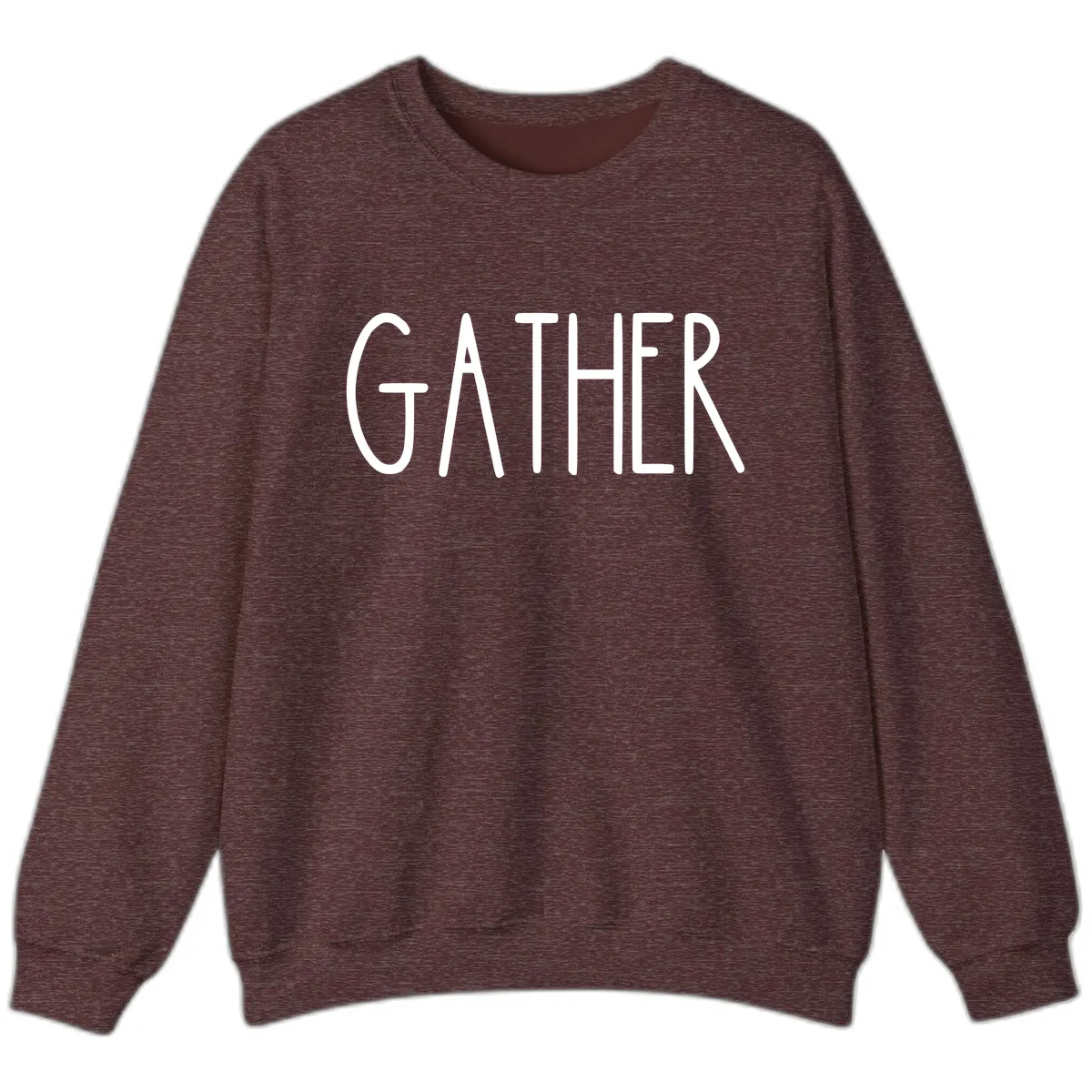 Gather Together Family Dinner Sweatshirt in Heather Sport Dark Maroon