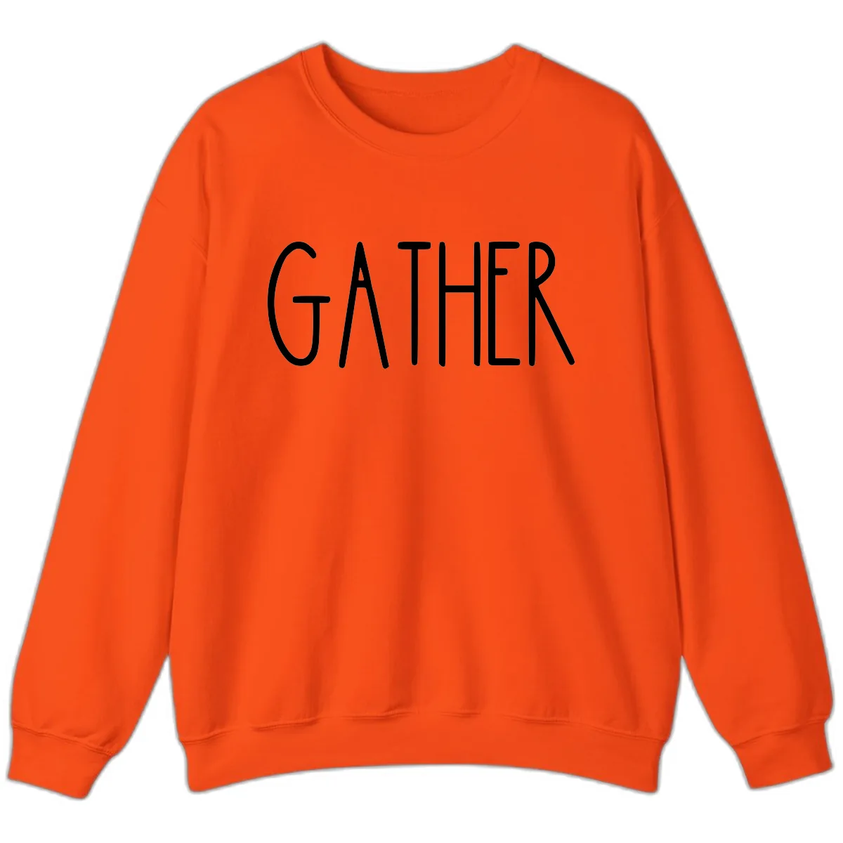 Gather Together Family Dinner Sweatshirt in Orange
