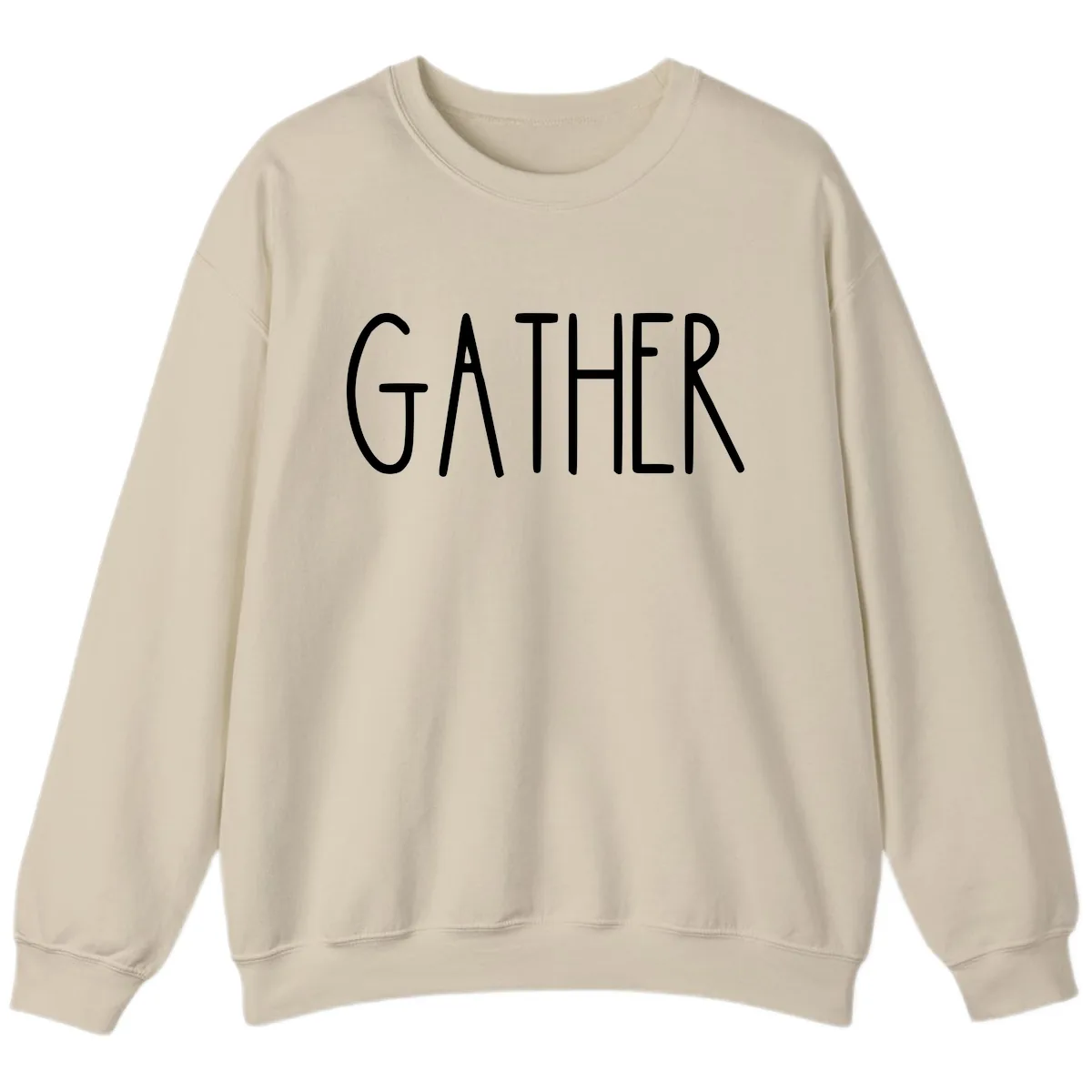 Gather Together Family Dinner Sweatshirt in Sand