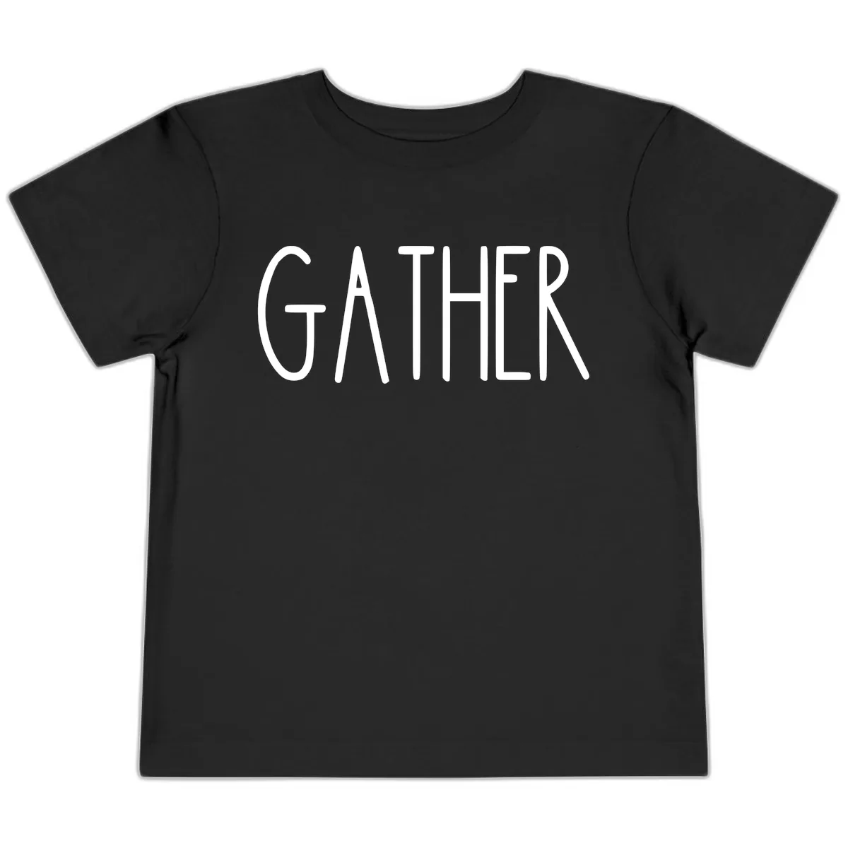Gather Together Family Dinner Toddler T-Shirt in Black