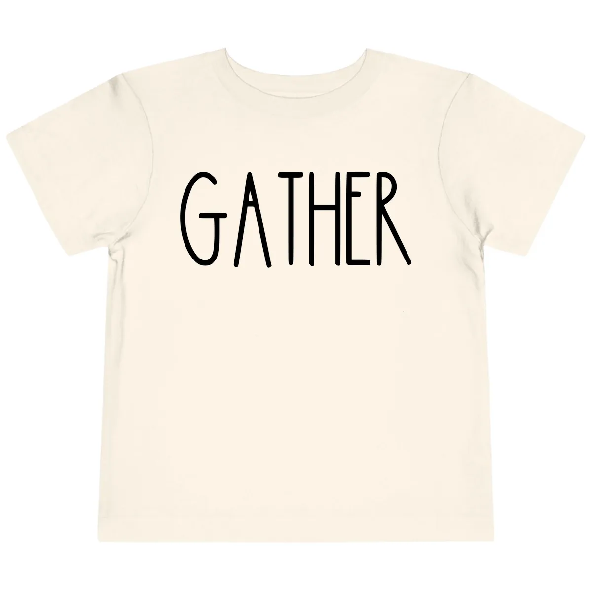 Gather Together Family Dinner Toddler T-Shirt in Natural