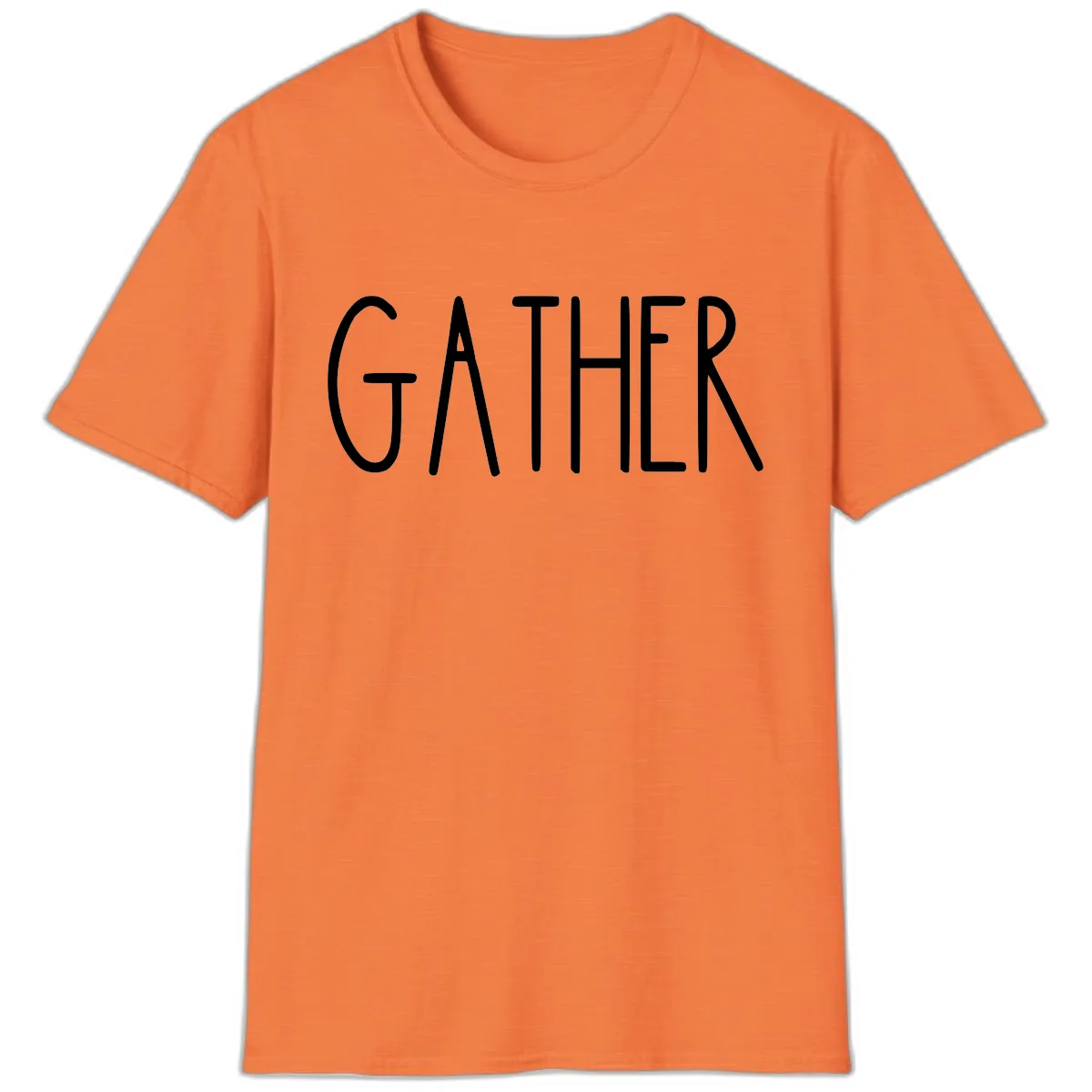 Gather Together Family Dinner T-Shirt in Heather Orange