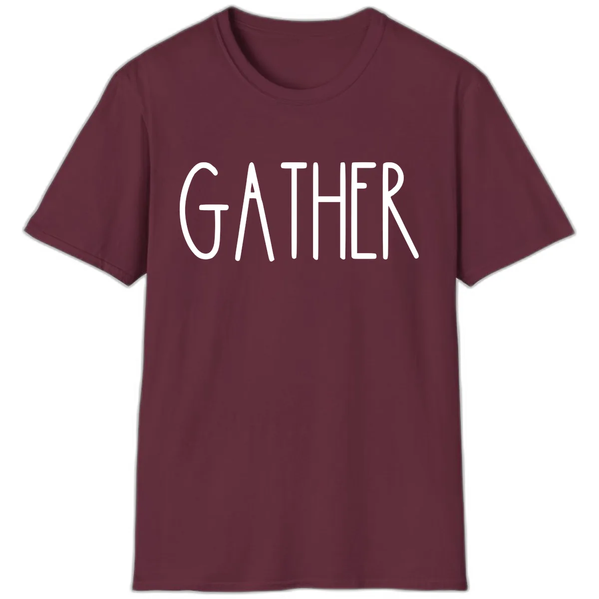 Gather Together Family Dinner T-Shirt in Maroon