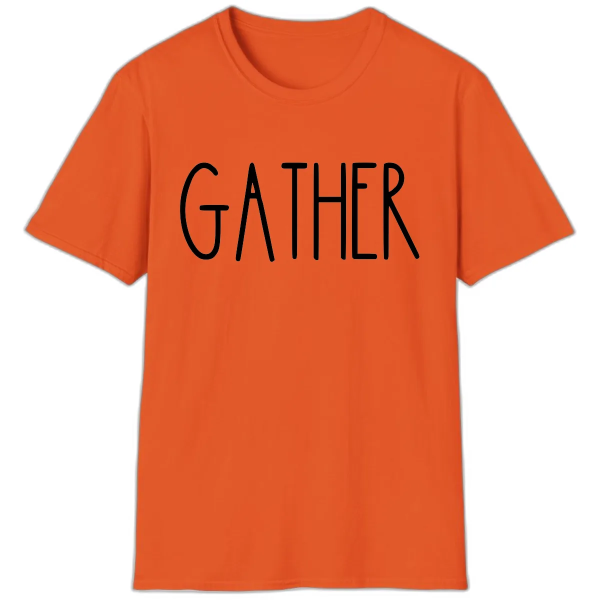 Gather Together Family Dinner T-Shirt in Orange
