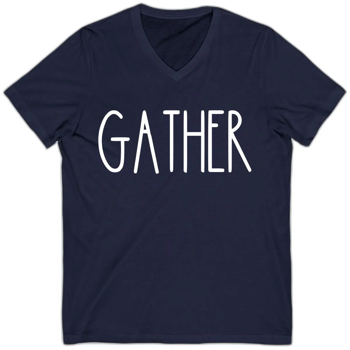 Gather Together Family Dinner V-Neck in Navy