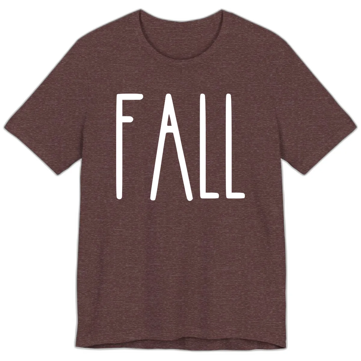 Simple Fall Season Typography Premium T-Shirt in Heather Maroon