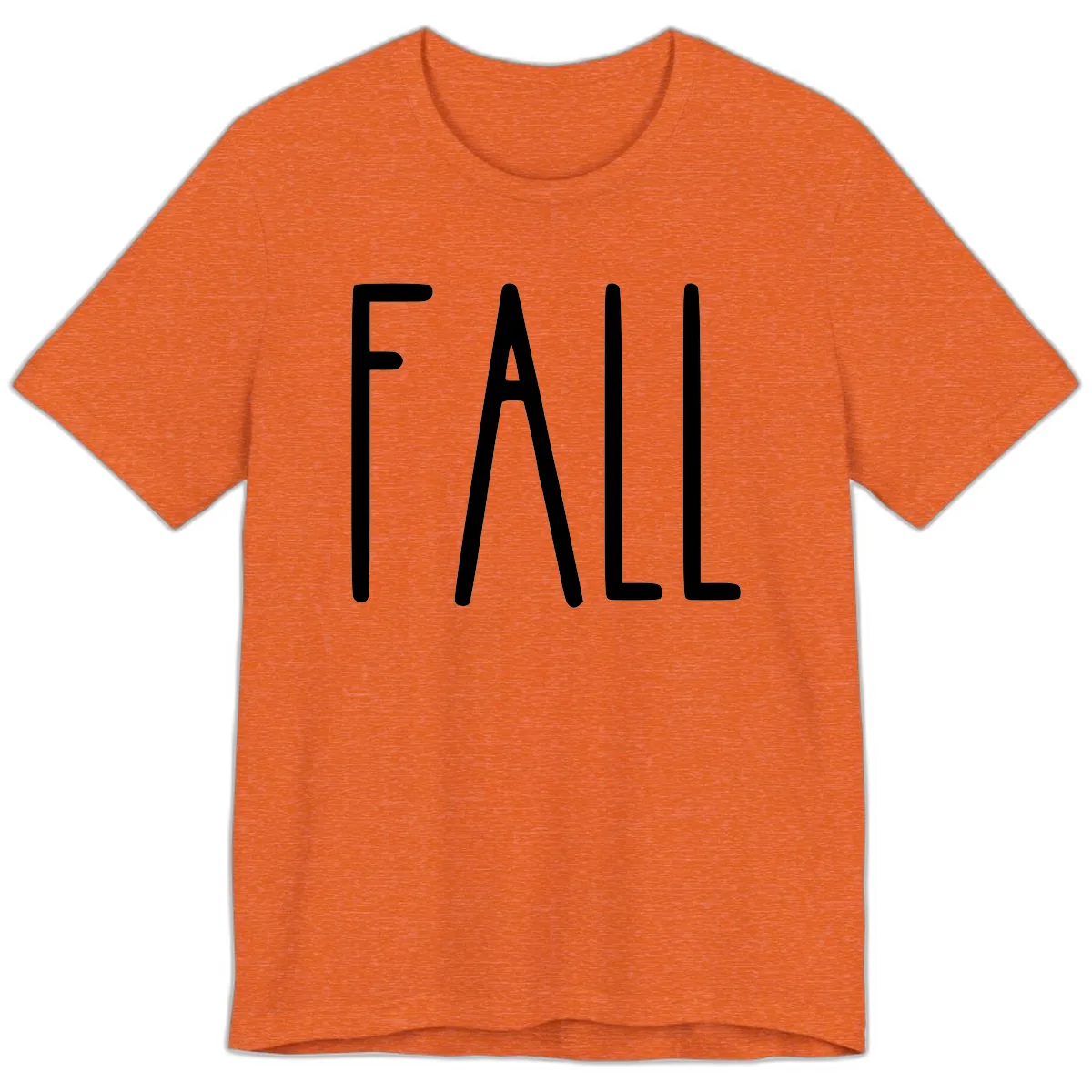 Simple Fall Season Typography Premium T-Shirt in Heather Orange