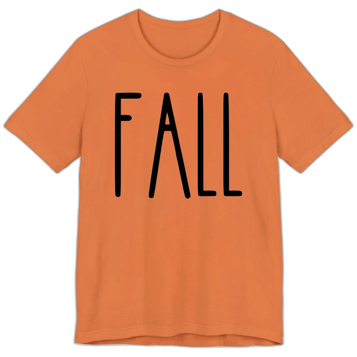 Simple Fall Season Typography Premium T-Shirt in Burnt Orange