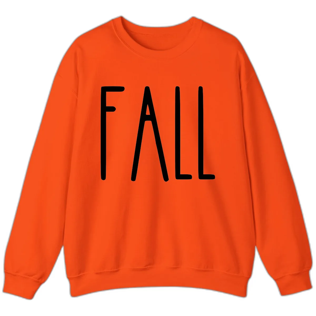 Simple Fall Season Typography Sweatshirt in Orange
