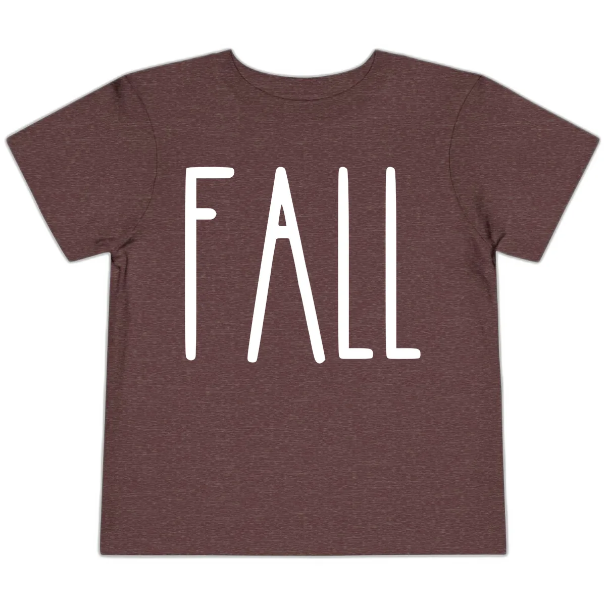 Simple Fall Season Typography Toddler T-Shirt in Heather Maroon