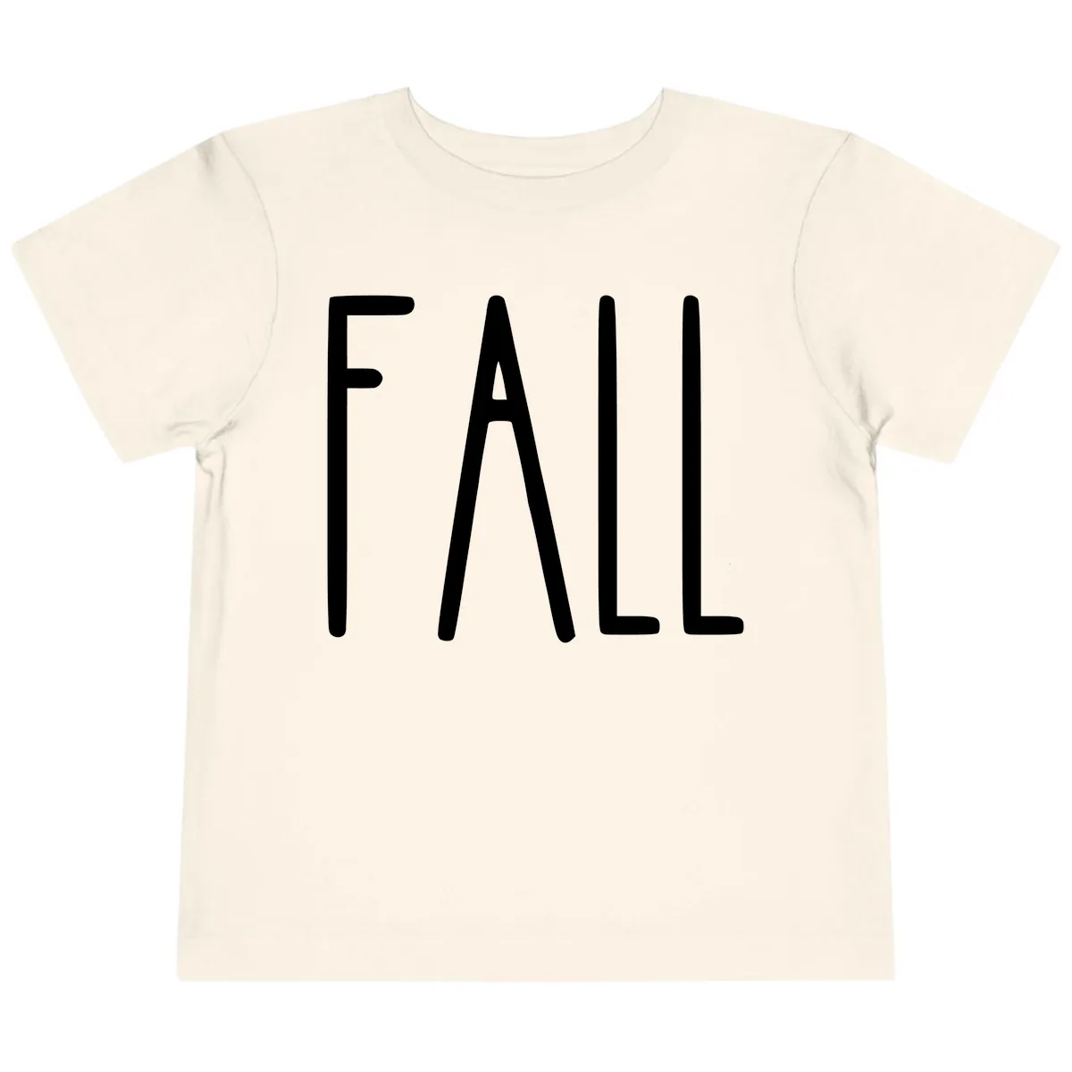 Simple Fall Season Typography Toddler T-Shirt in Natural