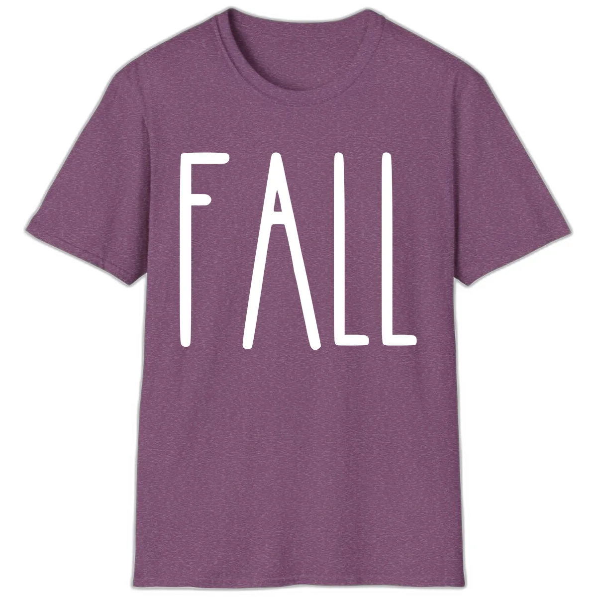 Simple Fall Season Typography T-Shirt in Heather Maroon