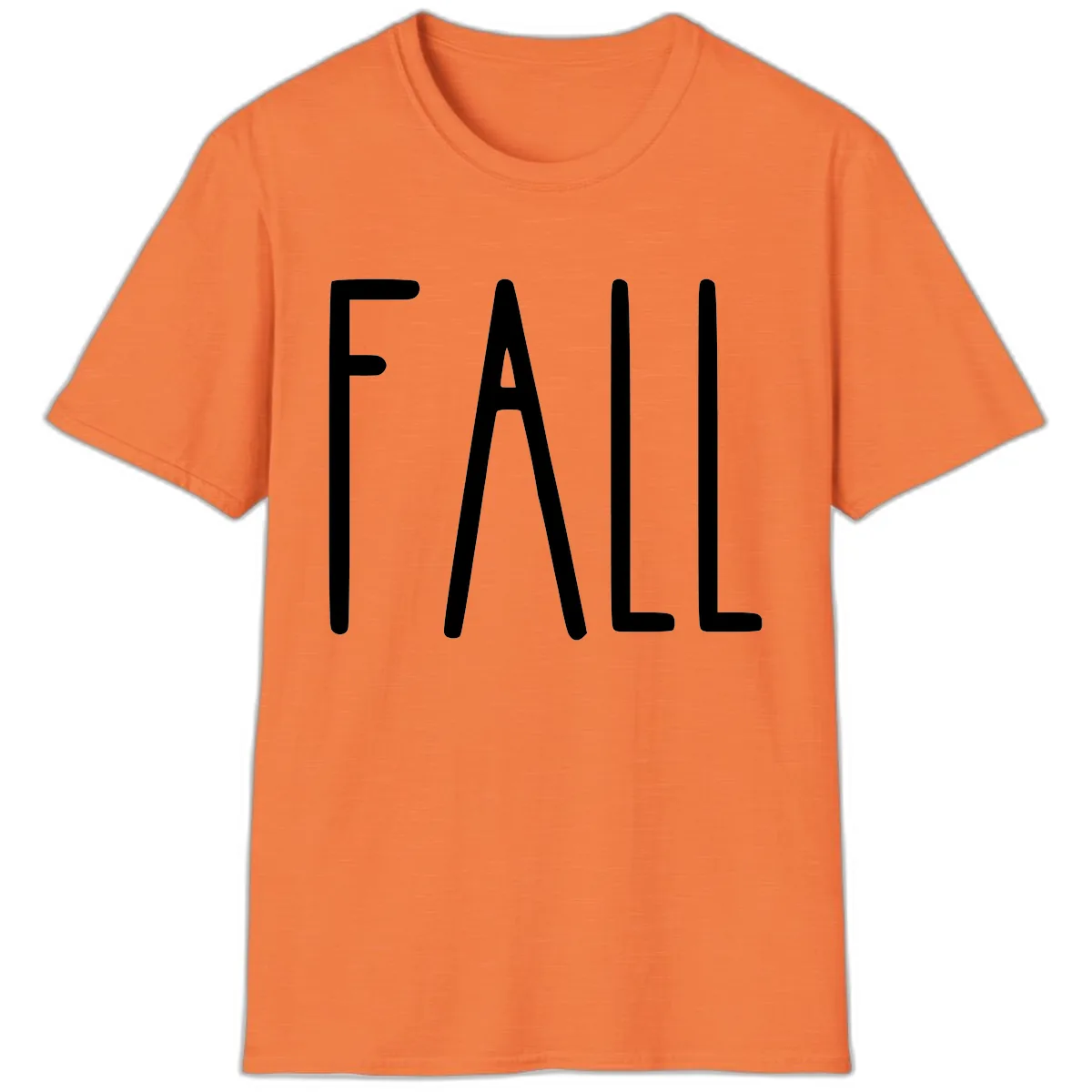 Simple Fall Season Typography T-Shirt in Heather Orange