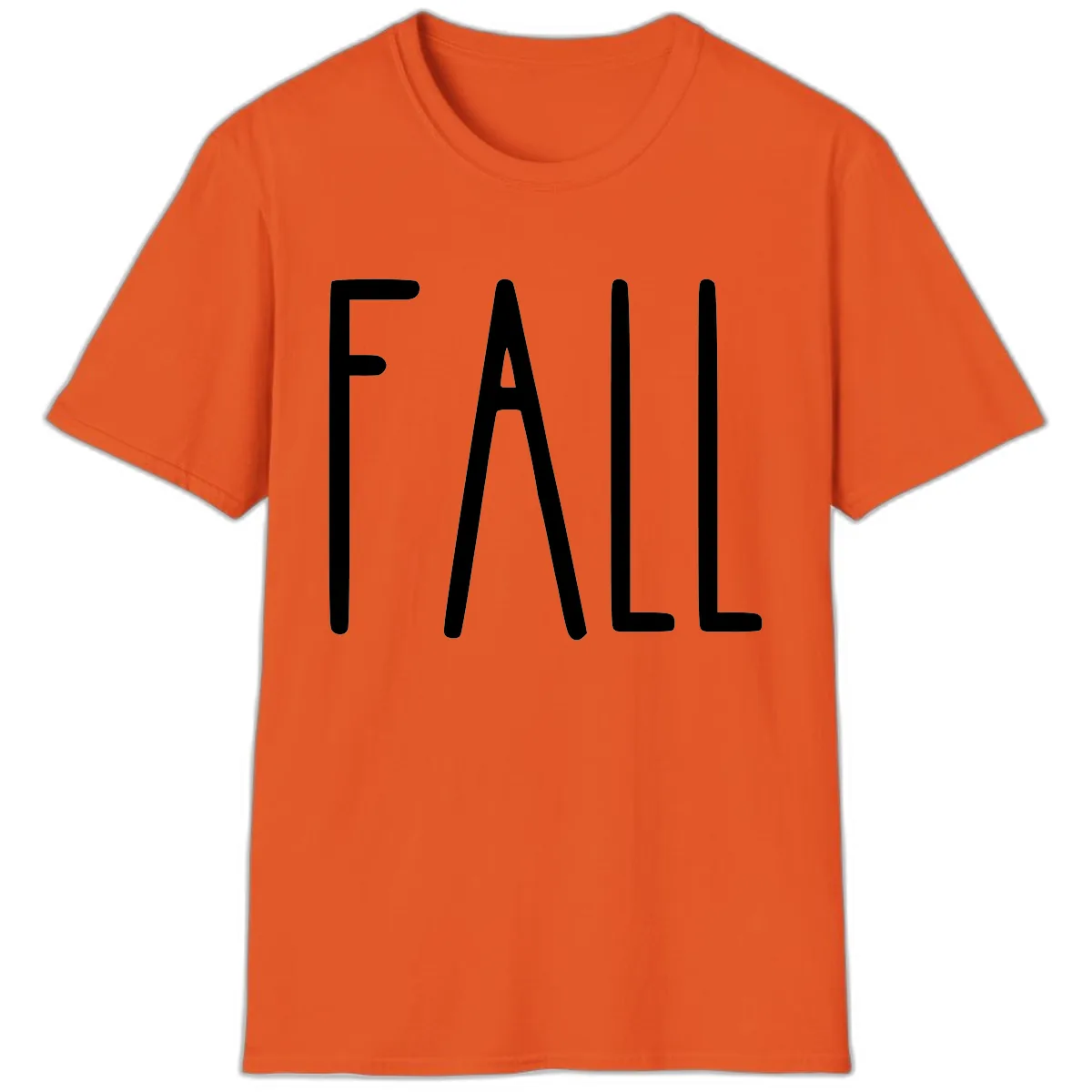 Simple Fall Season Typography T-Shirt in Orange