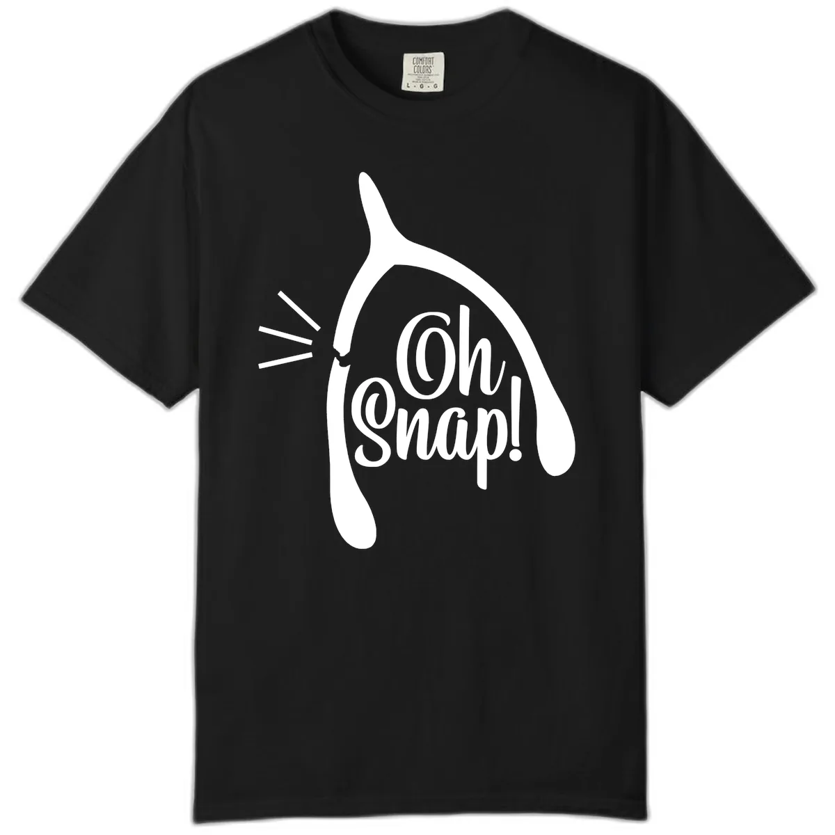 Oh Snap Wishbone Design Comfort Color in Black