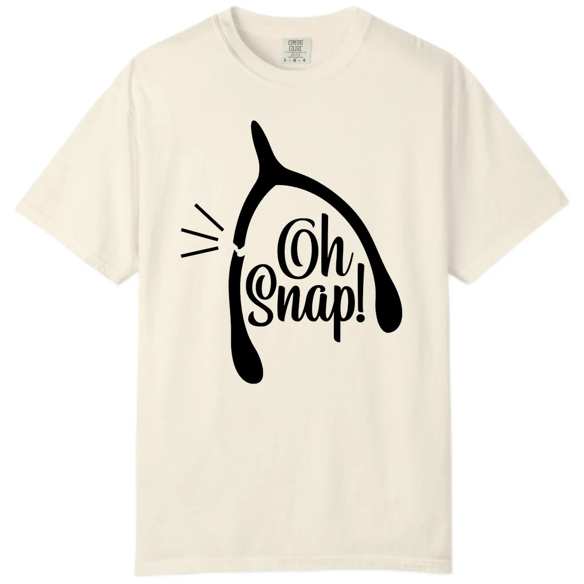 Oh Snap Wishbone Design Comfort Color in Ivory