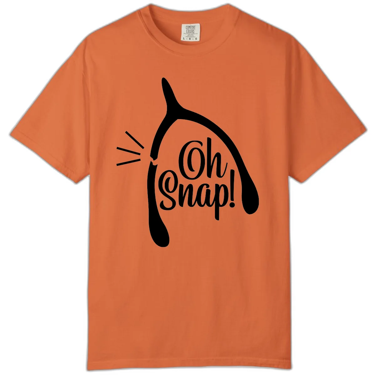 Oh Snap Wishbone Design Comfort Color in Burnt Orange
