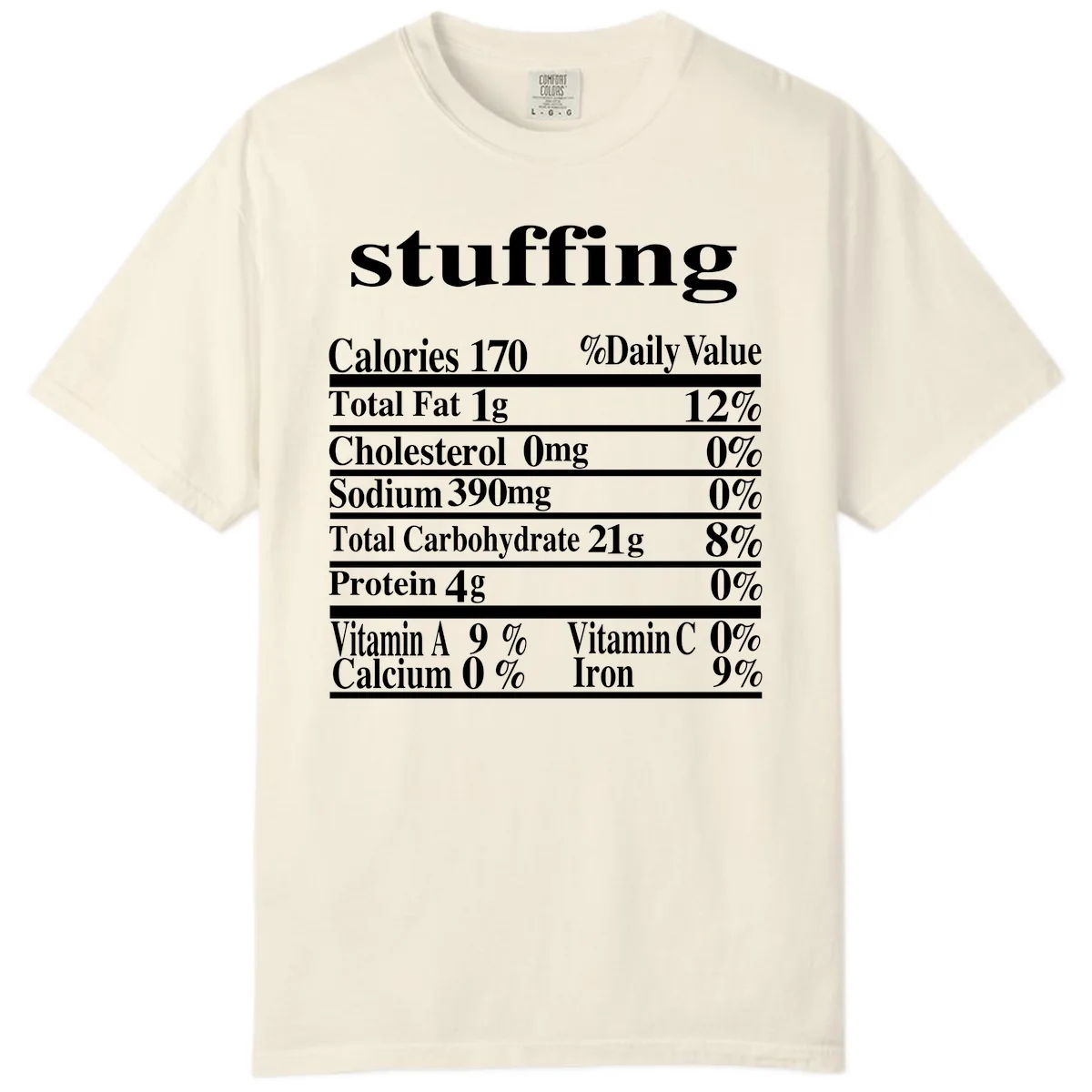 Stuffing Nutrition Facts Comfort Color in Ivory