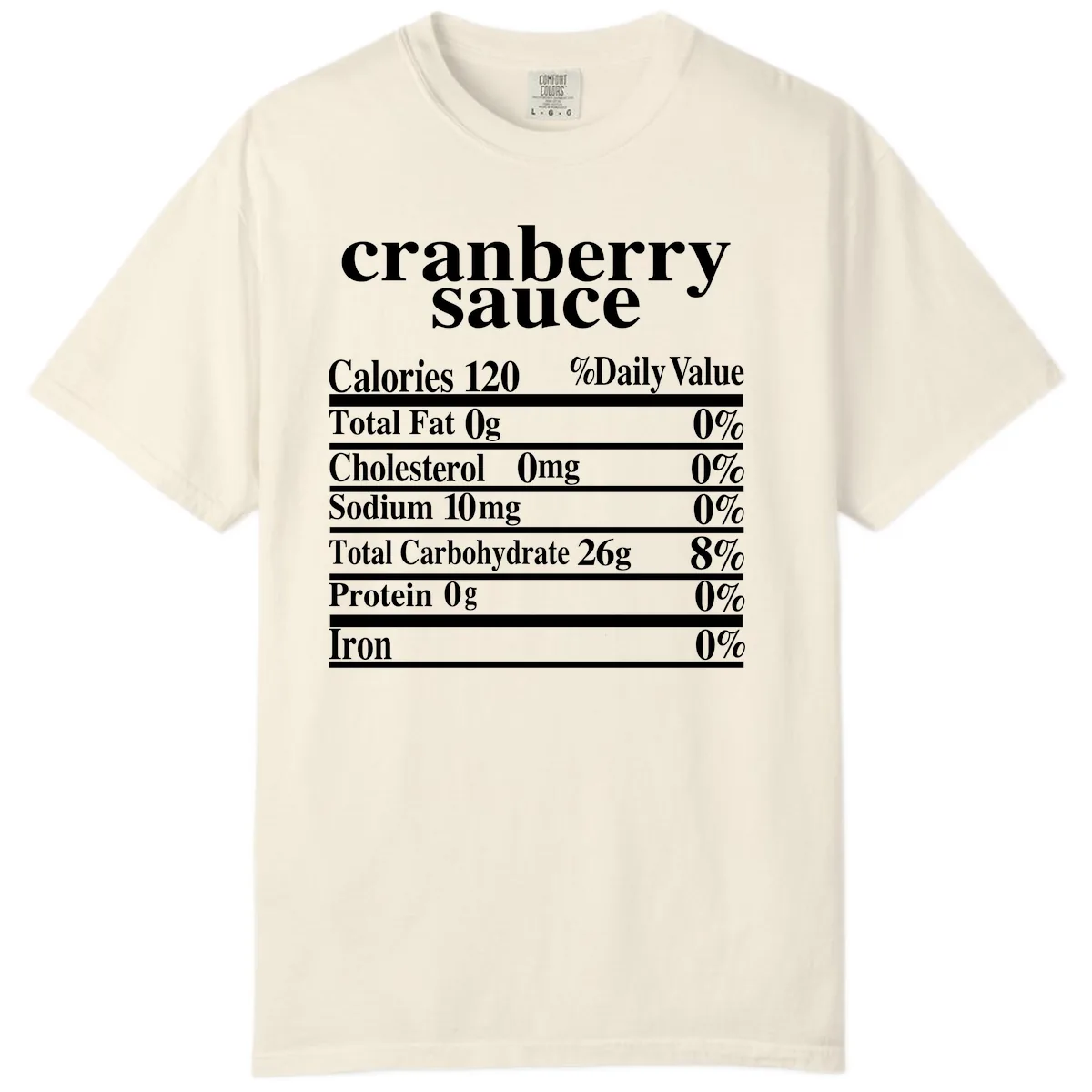 Cranberry Sauce Nutrition Facts Comfort Color in Ivory