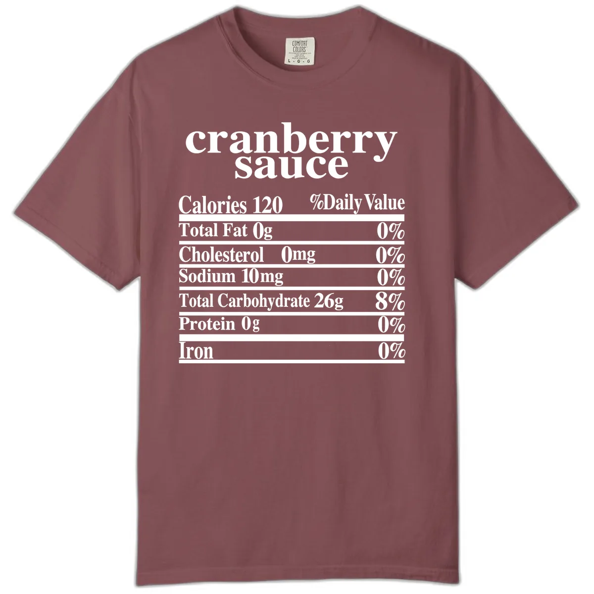 Cranberry Sauce Nutrition Facts Comfort Color in Brick