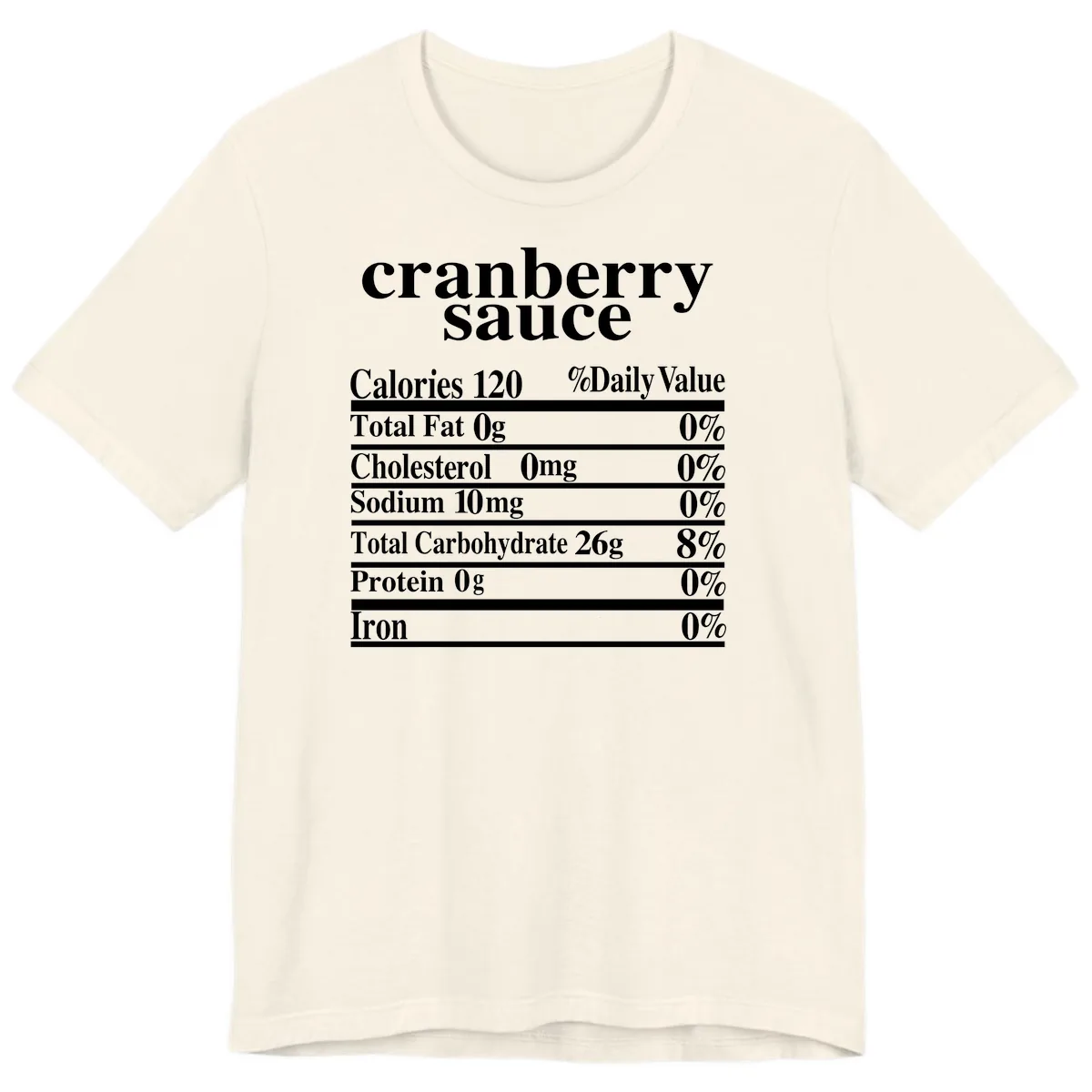Cranberry Sauce Nutrition Facts Premium T-Shirt in Natural