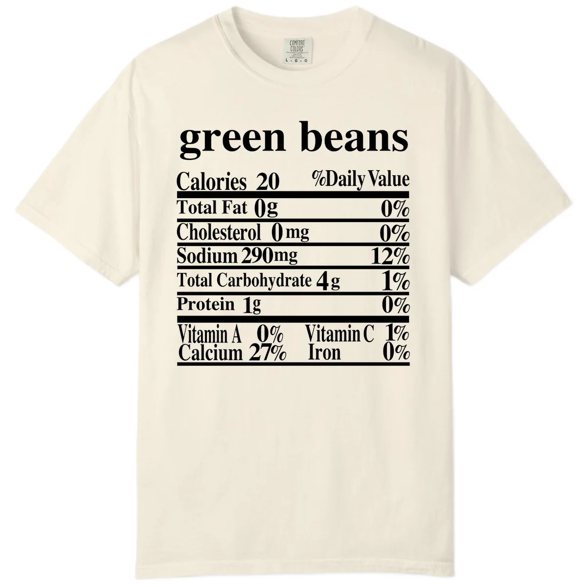 Green Beans Nutrition Facts Comfort Color in Ivory