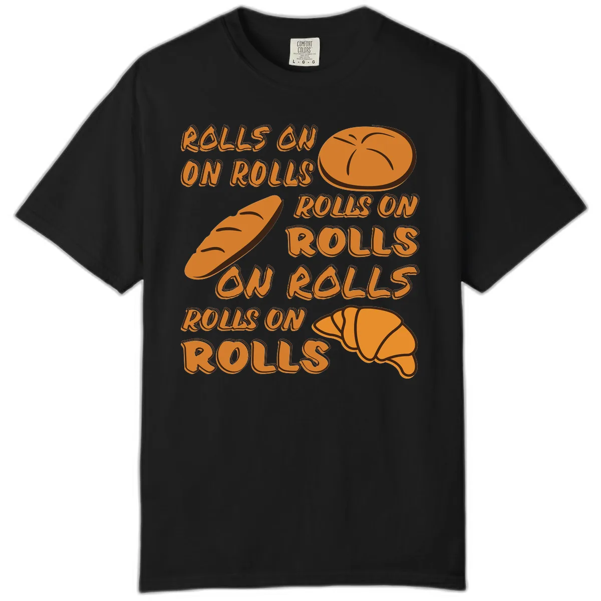 Rolls On Rolls Typography Comfort Color in Black